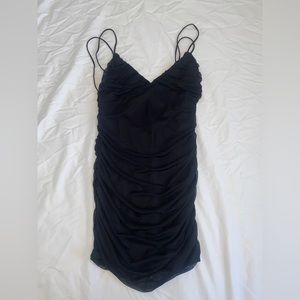 Black mesh mini dress size XL